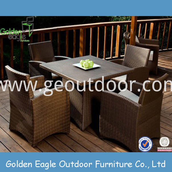 outdoor aluminium square patio dining set